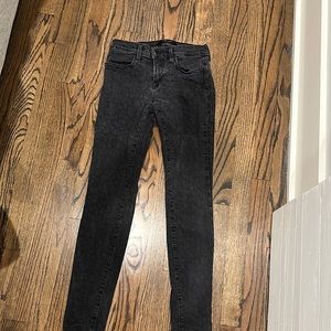 J Brand super skinny black leopard jeans